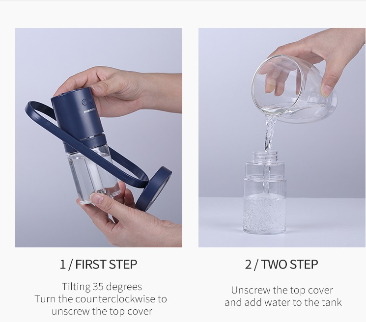 Humidificador USB Ultrasónico con Luz Nocturna — Ambiente Relajante para Dormitorio y Oficina