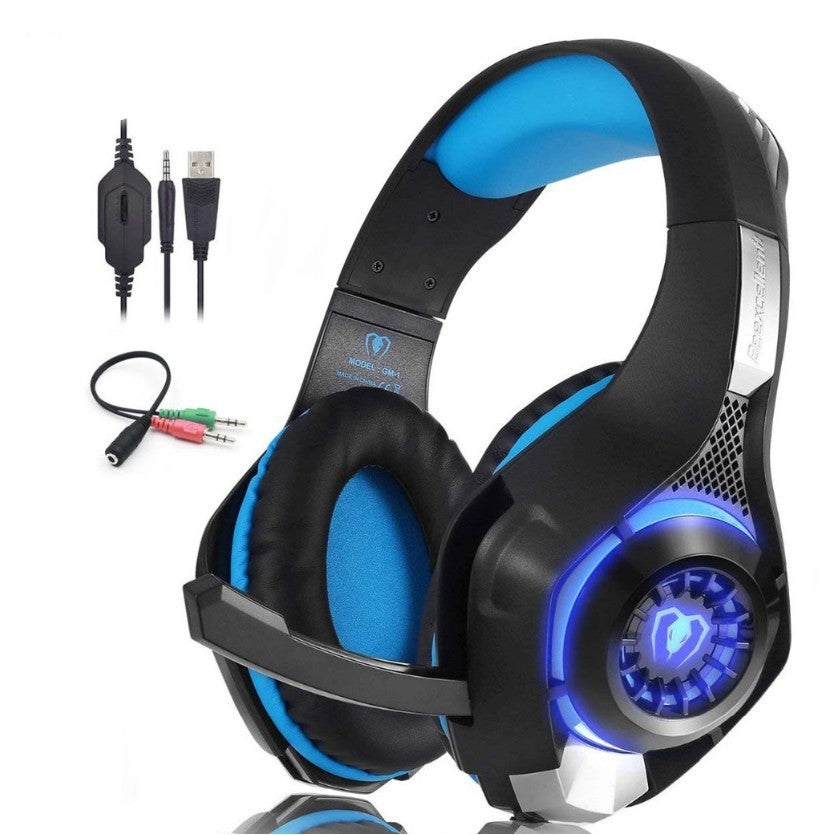 Auriculares Gaming con Micrófono y Luz LED RGB — Sonido Estéreo Bass para PS4, PC y Móvil