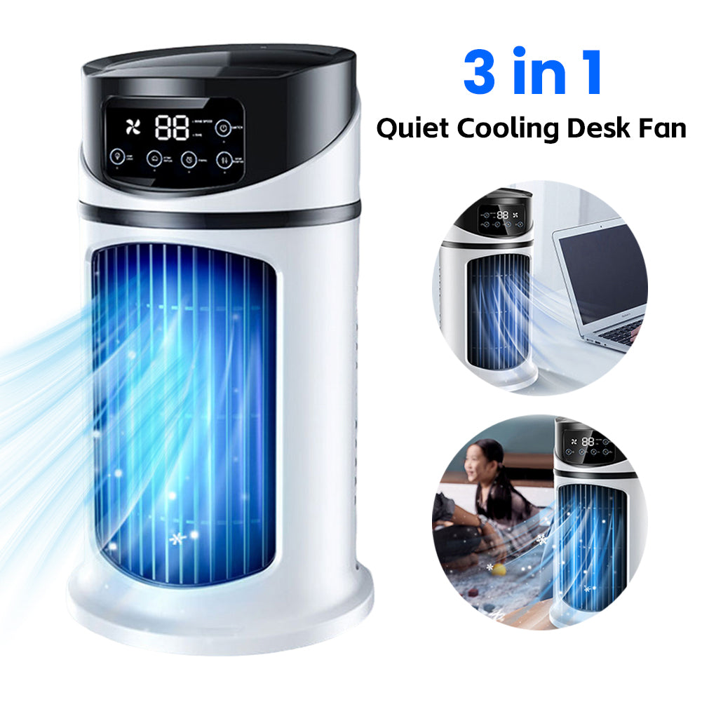 Aire acondicionado portátil USB Mini aire acondicionado Ventilador enfriador de aire Ventilador de refrigeración por agua Aire acondicionado enfriador de aire para el hogar y la oficina
