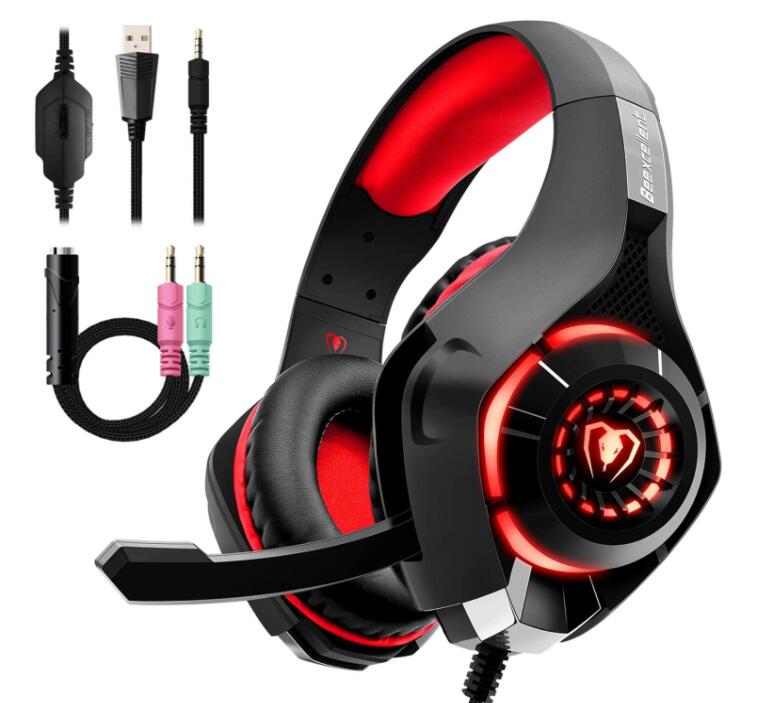 Auriculares Gaming con Micrófono y Luz LED RGB — Sonido Estéreo Bass para PS4, PC y Móvil
