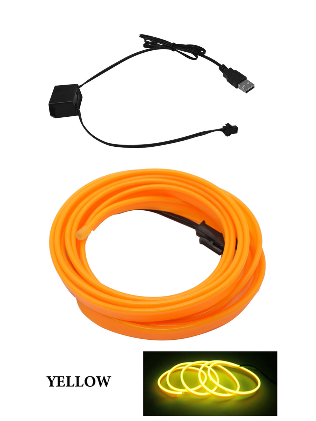 Luces LED ambientales para el interior del coche, panel LED USB para el salpicadero con ambiente, luces de neón flexibles con unidad USB