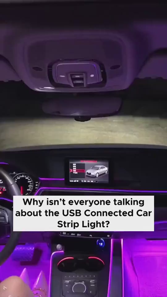Luces LED ambientales para el interior del coche, panel LED USB para el salpicadero con ambiente, luces de neón flexibles con unidad USB
